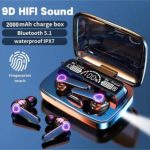 M19 Earbuds TWS Earphone Intelligente Touch Control Wireless Bluetooth 5.1 Headphones Waterproof LED Display With Microphone.